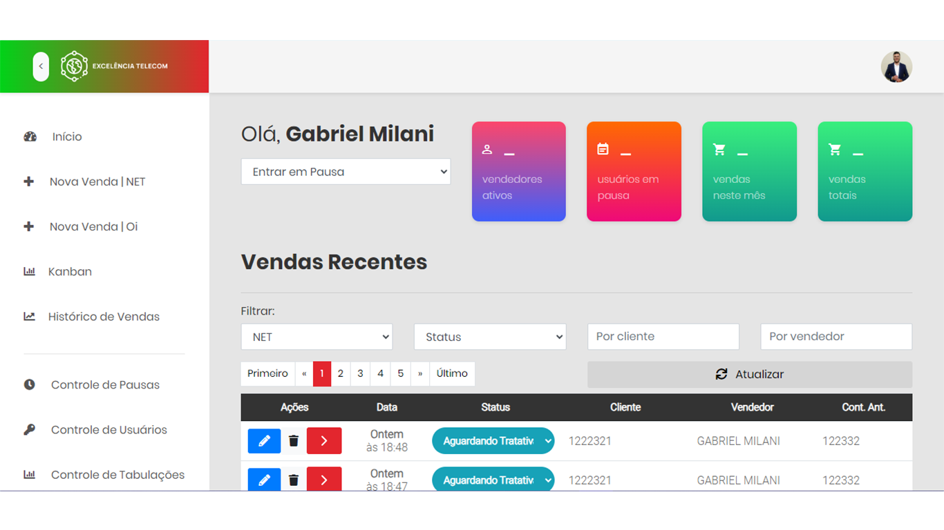 Criação de Site Excelência Telecom